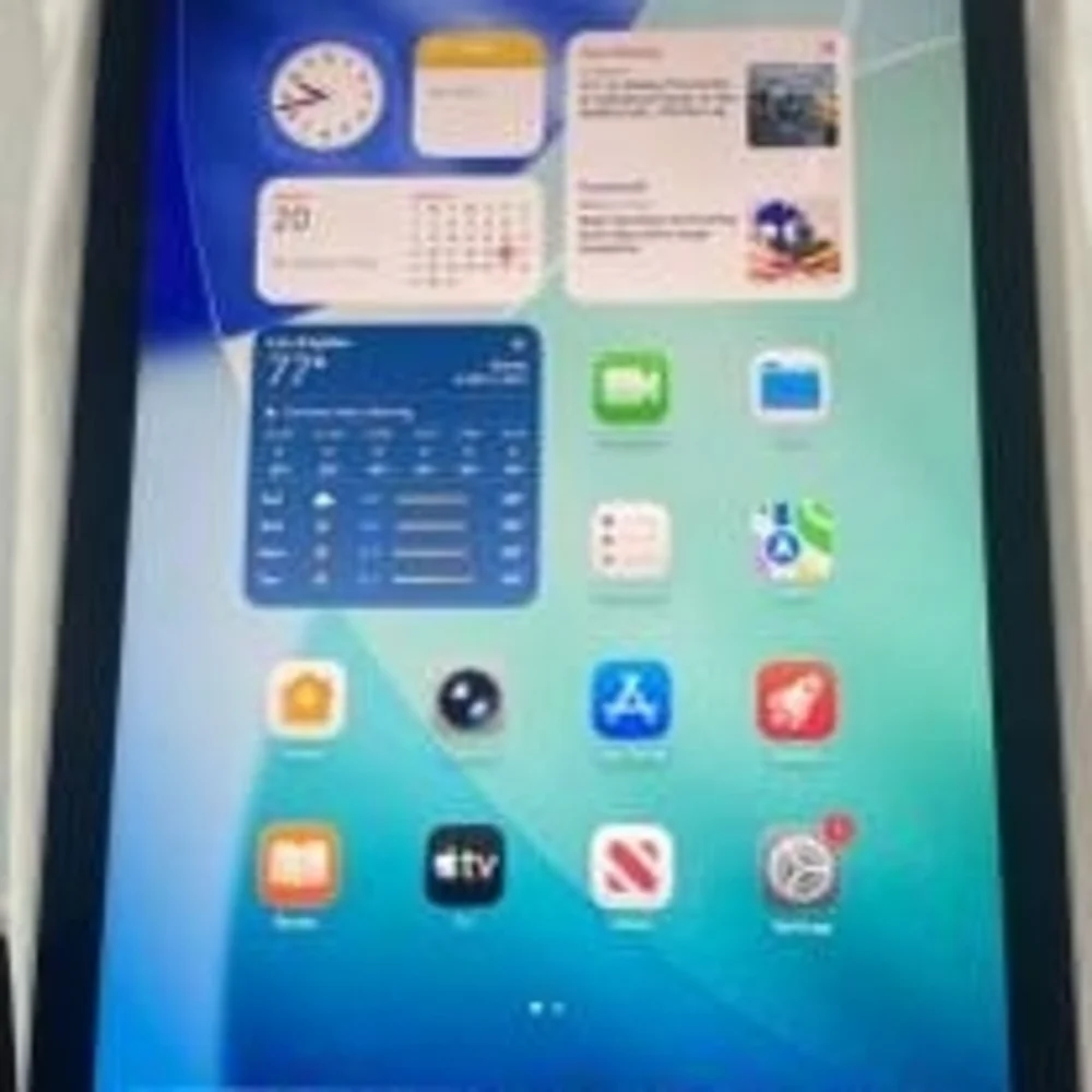 Apple Tablet with Black Frame and Vibrant Display